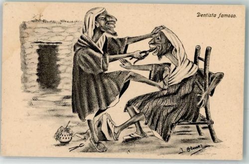 Karikatur aus Ägypten Dentista famosa Beruf
