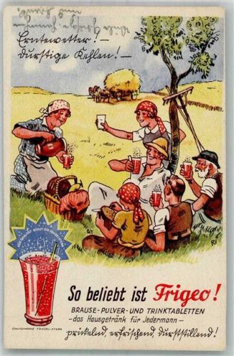 1938 Frigeo Brause Pulver Landwirtschaft Picknick