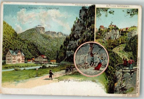 Hohnstein Wolfsschlucht Schloss Hotel i. Polenzthal Hockstein