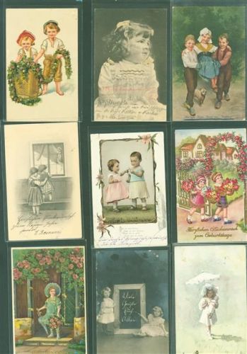 Lot mit 30 AK Alle mit Gebrauchsspuren Kind Posten 21 bis 100 AK