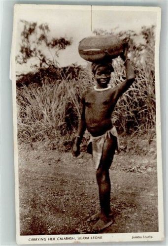 1907 Carrying her Clabash, Sierra Leone