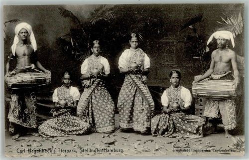 Stellingen Völkerschau Gruppe aus Ceylon Verlag Knackstedt & Näther Lichtdruck 177 DRM