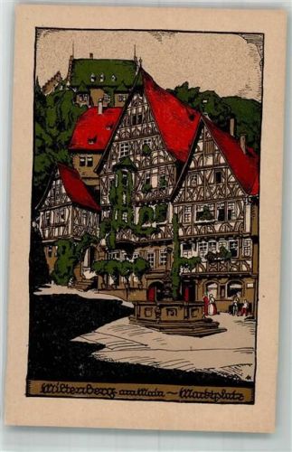 Miltenberg Marktplatz Marktbrunnen Fachwerkhäuser