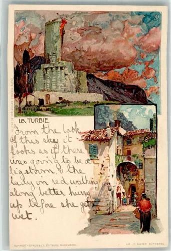 La Turbie Carte Postale Artistique de Velten No. 459