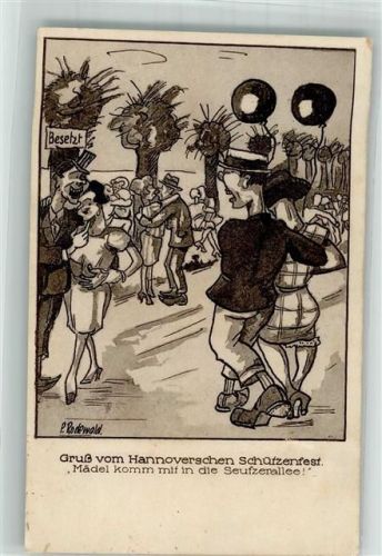 Hannover 1926 Schützenfest Hannover Humor sign. Rodewald