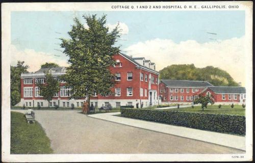 1936 Gallipolis, Ohio. Cottage Q. 1 and 2 and Hospital O.H.E. USA.,I. Robbins & Son AKU1