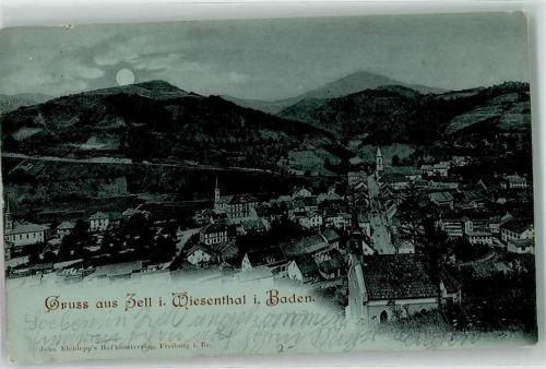 79669 W7863 Zell im Wiesental 1898 - Kirche Mond