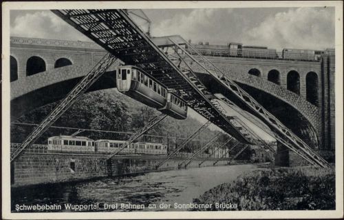 um 1938 Wuppertal, Schwebebahn,Wilh. Fülle GmbH