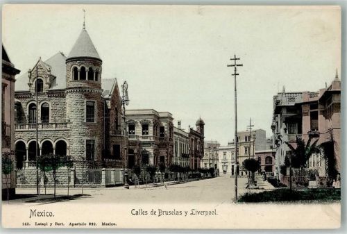 Mexiko City Calles de Bruselas y Liverpool