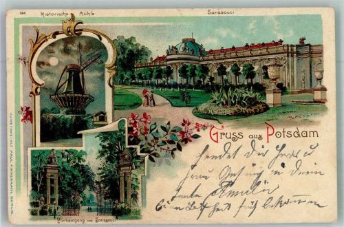 Potsdam 1900 Historische Windmühle Schloss Sanssouci Parkeingang
