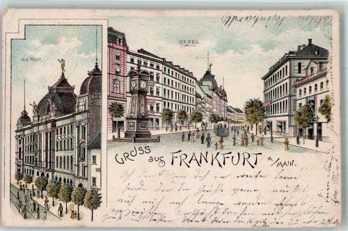 Frankfurt 1900 Postamt Die Zeil