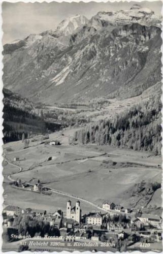 1956 Steinach am Brenner mit Habicht u. Kirchdach, Österreich.,Tiroler Kunstverlag AKU1