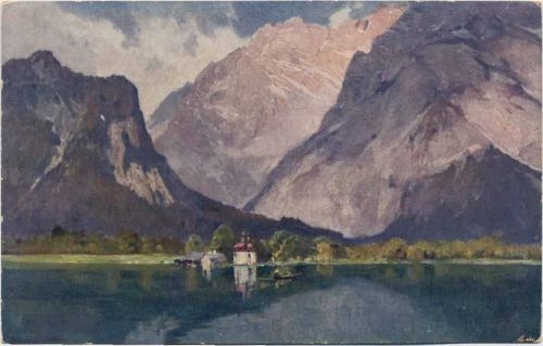 um 1910/20 St. Bartholomä am Königssee. Nr. 18,Eugen Richter,sign. Compton AKU1