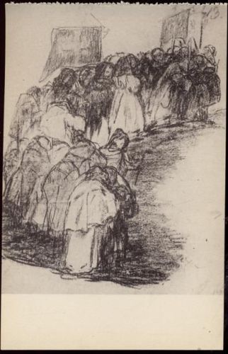 um 1920/30 Künstler-Ak, -Procesion-, Museo del Prado,Fototipia Hauser y Menet,sign. Goya AKU1
