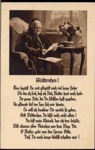 1920/20 Gedicht für Mütter. Alte Frau liest Brief. No. 8 AKU2