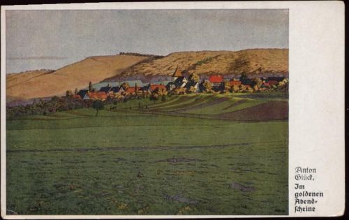 um 1920/30 Im goldenen Abendscheine, Künstler AK,Hermann A. Peters,sign. Anton Glück