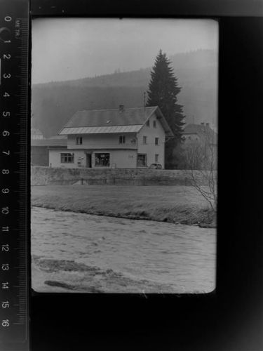 94252 W8371 Regenhütte b Bayerisch Eisenstein GLASNEGATIV Café zum Arber