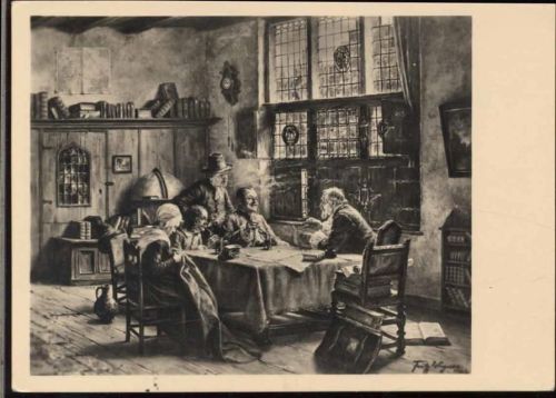 um 1930/40 Menschen in Stube, -Interieur-,Arthur F. Krüger,sign. Fritz Wagner AKU2