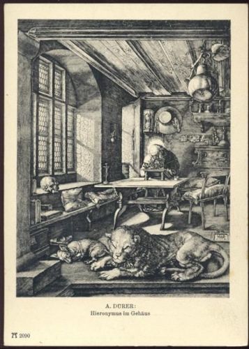 um 1930/40 Löwe, Hund,F. A. Ackermann´s Kunstverlag,sign. A. Dürer