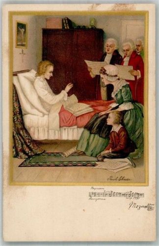Verlag A. Rökl Serie 1433 Mozart a.d. Sterbebett