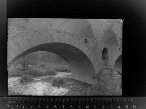 Rothenburg Doppelbrücke m. Tauber Ausschnitt
