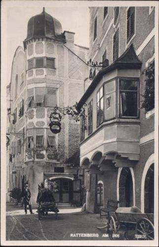 um 1930/40 Rattenberg am Inn, Tirol, Pferdewagen