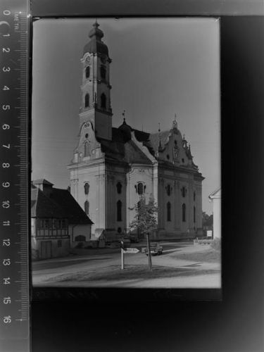 88427 W7953 Steinhausen b Bad Schussenried GLASNEGATIV Kirche