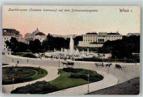 Wien 1907 Leuchtbrunnen Schwarzenbergplatz