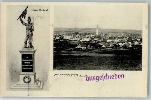 Pfaffenhofen Kriegerdenkmal Kath. Kirche St. Johannes Baptist