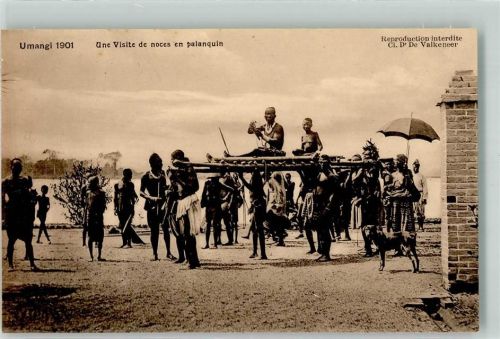 1901 - Umangi Hochzeitsbesuch in einer Sänfte