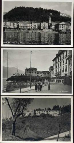 um 1940/50 Bellagio, 3 tolle AK, x um 1940/50, s/w Foto-AK, Erh.I