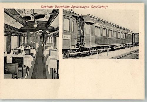 Deutsche Eisenbahn Gesellschaft Innenansicht Lichtdruck Fotoverlag Högelein & Schwabe Berlin Speisewagen