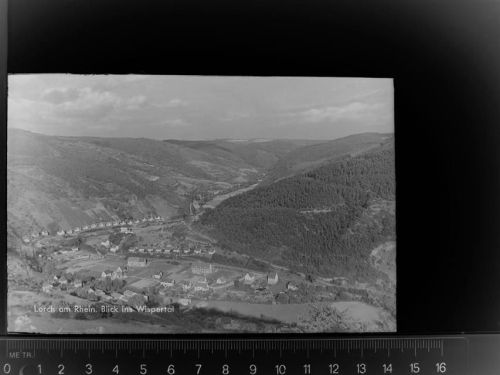 65391 W6223 Lorch , Rheingau GLASNEGATIV Blick ins Wispertal