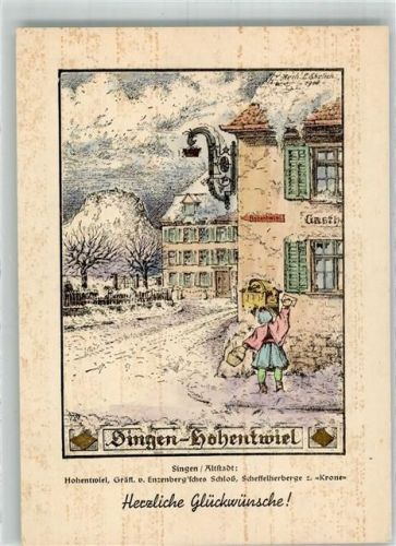 Singen sign. Ehrlich Arch. Gasthaus Scheffelherberge z. Krone