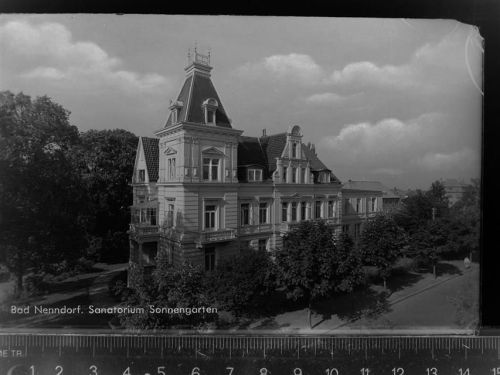 31542 W3052 Bad Nenndorf GLASNEGATIV Sanatorium Sonnengarten