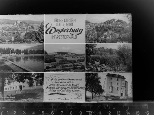 56457 W5438 Westerburg , Westerw GLASNEGATIV Mehrfachbildkarte