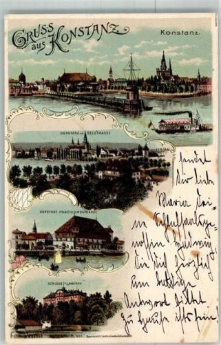 Konstanz 1900 Seestraße Conciliumsgebäude Schloss Mainau