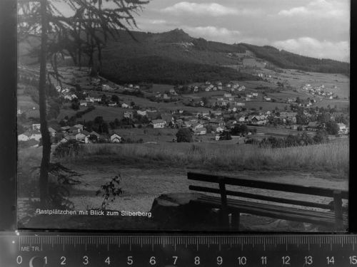 Bodenmais Rastplätzchen m. Blick zum Silberberg