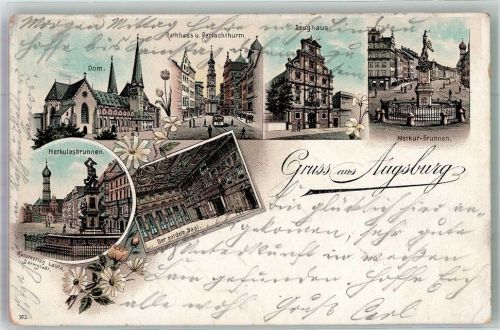 Augsburg Merkurbrunnen Rathaus Perlachturm Dom Mariä Heimsuchung Herkulesbrunnen Zeughaus Der Goldene Saal Verlag Lautz 375