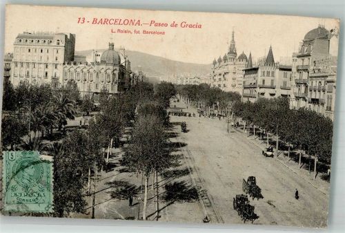 Barcelona Paseo de Gracia Marke bildseitig