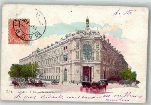 Madrid 1906 Banco de Espana Marke Bildseitig