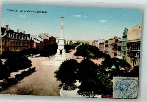 Lisboa 1921 Denkmal Säule Avenida da Liberdade Marke bildseitig