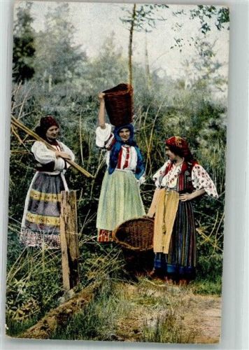 Lemberg 1918 Tracht Ukrainische-ruthenische Frauen Feldpost WK I Bayr.Res. Regiment Nr. 4