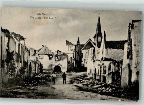 Saint-Maurice 1915 Feldpost WK I 39.Res.Div. Bayr.3.(F) Art.Mun.Kol. Weilertal 1914-15