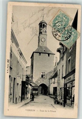Vierzon 1903 Tour de la Prison Briefmarke bildseitig