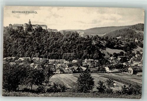 Schwarzburg 1921 Panorama des Ortes mit Schloss Schwarzburg Verlag Louis Glaser 22759