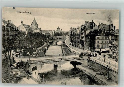 Strasbourg 1916 Straßenbahn Feldpost WK I