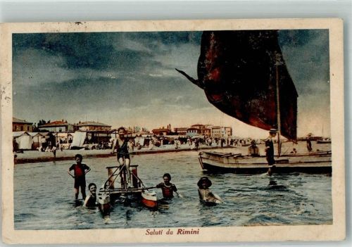 Rimini 1927 Schwimmbad Segelboot Tretboot