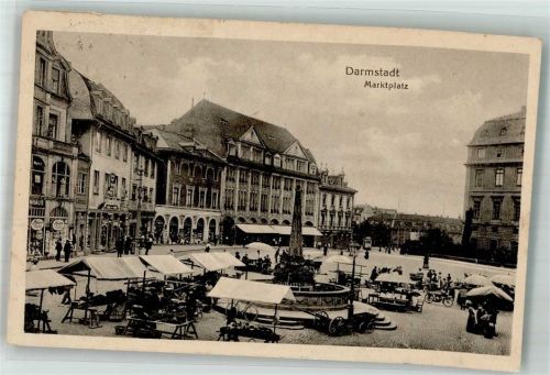Darmstadt 1920 Marktszene