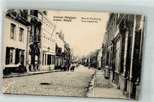 Comines 1916 Feldpost WK I 24.Inf.Div. Rue du Faubourg